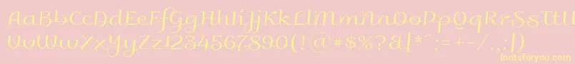 Galberik Font – Yellow Fonts on Pink Background