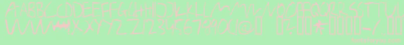 BarelyManilow Font – Pink Fonts on Green Background