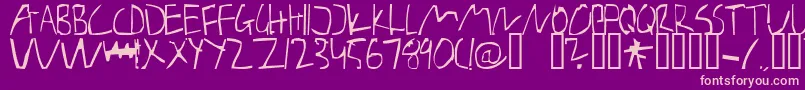 BarelyManilow Font – Pink Fonts on Purple Background