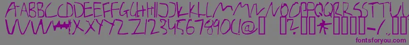 BarelyManilow Font – Purple Fonts on Gray Background