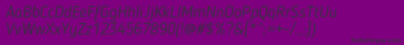 Шрифт BloggerSansLightItalic – чёрные шрифты на фиолетовом фоне