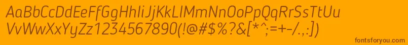 BloggerSansLightItalic Font – Brown Fonts on Orange Background