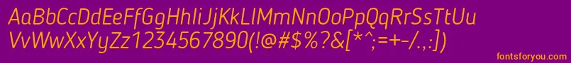 fuente BloggerSansLightItalic – Fuentes Naranjas Sobre Fondo Morado