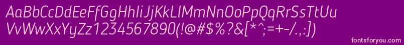 Lisätietoja BloggerSansLightItalic-fontista BloggerSansLightItalic-fontti – vaaleanpunaiset fontit violetilla taustalla