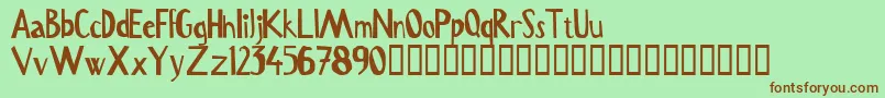 More about Serru Font Serru Font – Brown Fonts on Green Background