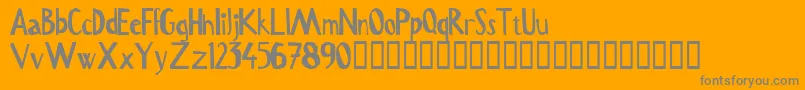 Serru Font – Gray Fonts on Orange Background