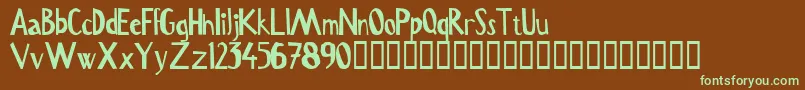 Шрифт Serru – зелёные шрифты на коричневом фоне