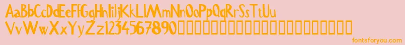 Serru Font – Orange Fonts on Pink Background