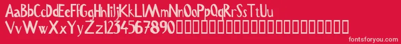 Serru Font – Pink Fonts on Red Background