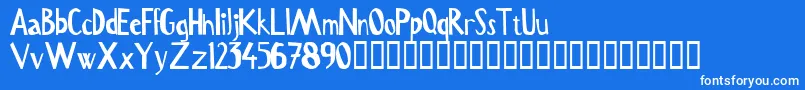 Serru Font – White Fonts on Blue Background