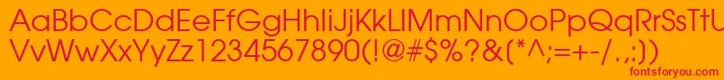 AgavantgardecyrBook-Schriftart – Rote Schriften auf orangefarbenem Hintergrund