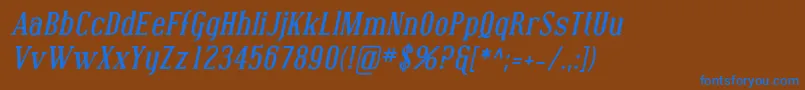 Шрифт Coving04 – синие шрифты на коричневом фоне