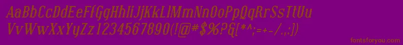 Шрифт Coving04 – коричневые шрифты на фиолетовом фоне
