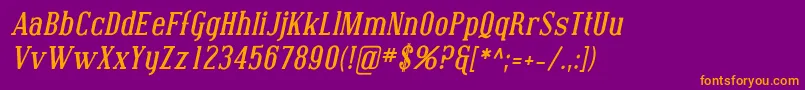 Coving04 Font – Orange Fonts on Purple Background