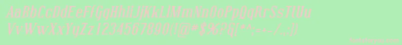Coving04 Font – Pink Fonts on Green Background