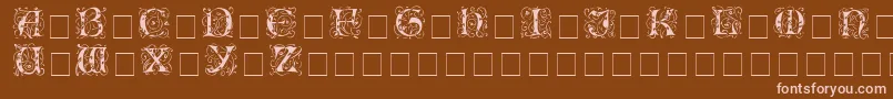 Шрифт IlluminatitwossidisplaycapsMedium – розовые шрифты на коричневом фоне
