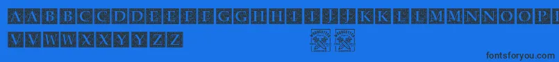 フォントBaroqueExplosion – 黒い文字の青い背景