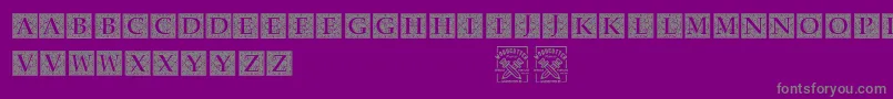 BaroqueExplosion Font – Gray Fonts on Purple Background