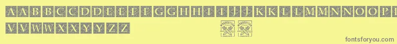 BaroqueExplosion Font – Gray Fonts on Yellow Background