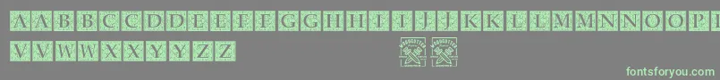 BaroqueExplosion Font – Green Fonts on Gray Background