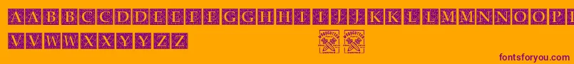 BaroqueExplosion Font – Purple Fonts on Orange Background