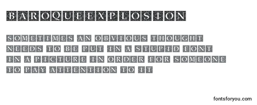 Review of the BaroqueExplosion Font