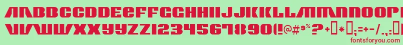 Contourg Font – Red Fonts on Green Background