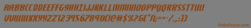 Zollernextraexpandital Font – Brown Fonts on Gray Background