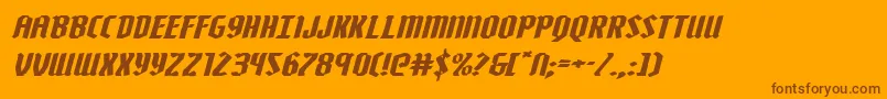Zollernextraexpandital Font – Brown Fonts on Orange Background
