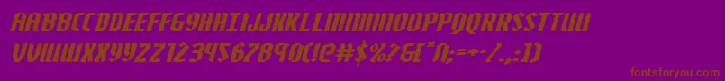 Zollernextraexpandital Font – Brown Fonts on Purple Background