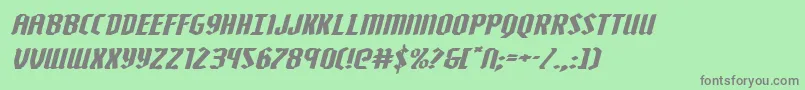 Zollernextraexpandital Font – Gray Fonts on Green Background