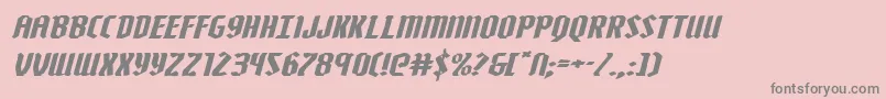 Zollernextraexpandital Font – Gray Fonts on Pink Background