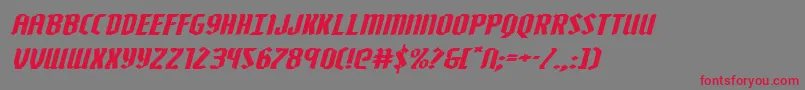 Zollernextraexpandital Font – Red Fonts on Gray Background