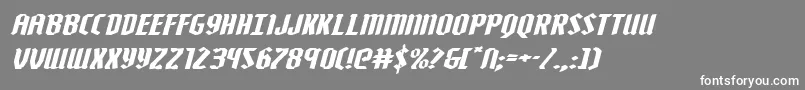 Zollernextraexpandital Font – White Fonts on Gray Background