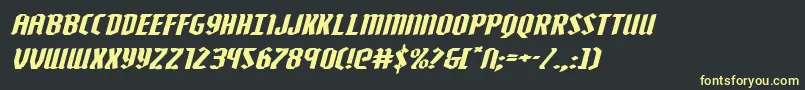 Zollernextraexpandital Font – Yellow Fonts on Black Background