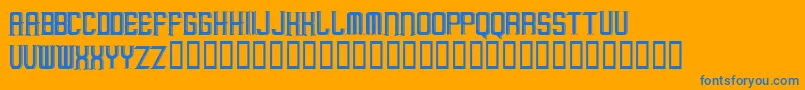 MargayurayaRegular Font – Blue Fonts on Orange Background