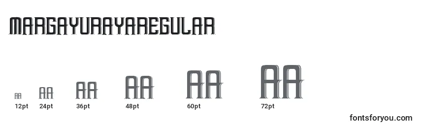 Размеры шрифта MargayurayaRegular