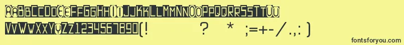 ContrastantZebra-Schriftart – Schwarze Schriften auf gelbem Hintergrund