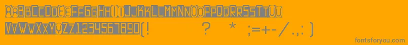 ContrastantZebra Font – Gray Fonts on Orange Background