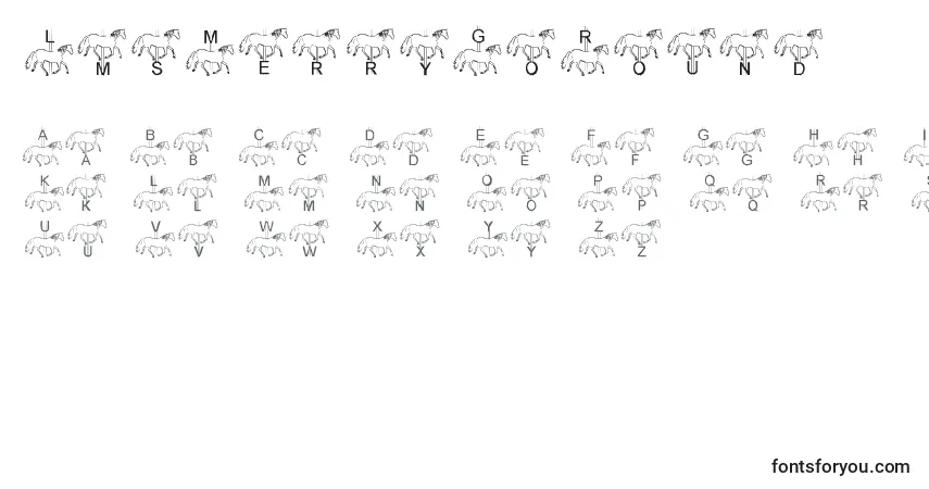 Schriftart LmsMerryGoRound – Alphabet, Zahlen, spezielle Symbole