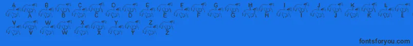 LmsMerryGoRound Font – Black Fonts on Blue Background