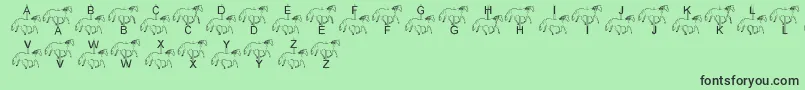 フォントLmsMerryGoRound – 緑の背景に黒い文字