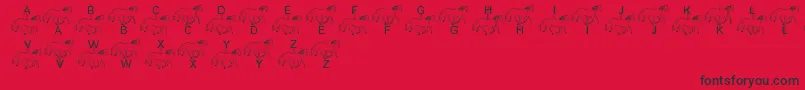 LmsMerryGoRound Font – Black Fonts on Red Background