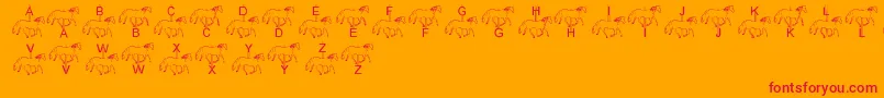 fuente LmsMerryGoRound – Fuentes Rojas Sobre Fondo Naranja