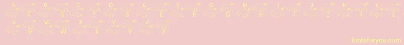 LmsMerryGoRound Font – Yellow Fonts on Pink Background