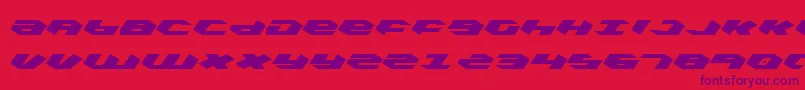 KubrickLight Font – Purple Fonts on Red Background