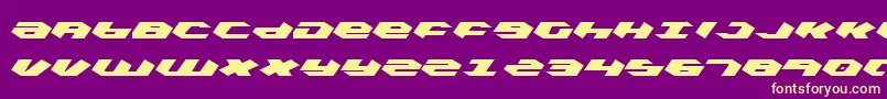 KubrickLight Font – Yellow Fonts on Purple Background