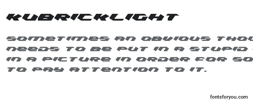 KubrickLight-fontti