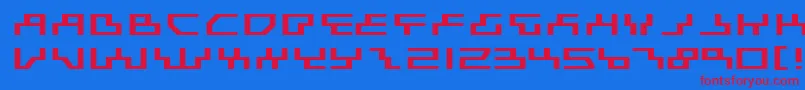 フォントBeame – 赤い文字の青い背景