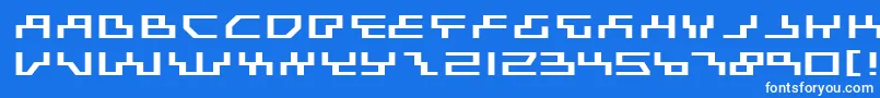 フォントBeame – 青い背景に白い文字